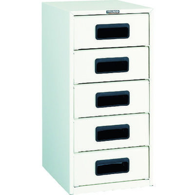 トラスコ中山 TRUSCO αレターケース スチール深型5段 引出飛出し防止型 A4-W5N 1台 393-7585（直送品）