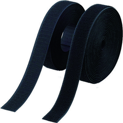 トラスコ中山 TRUSCO マジックテープ 縫製タイプ 25mmX5m 黒(1巻=1セット) TMSH-255-BK 1セット(1組)（直送品）