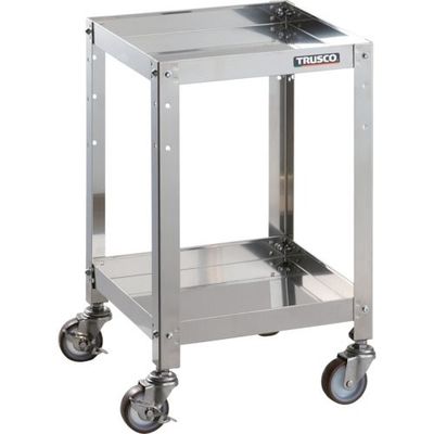 TRUSCO ステンレスワゴン クリーンラビット 75φウレタン車SUS金具 360×360×H600 2段 CRB-632SU 1台（直送品）