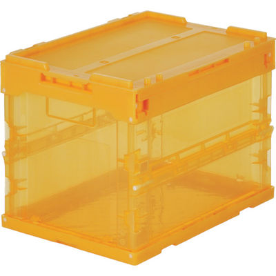 トラスコ中山 TRUSCO オリコン α折りたたみコンテナ スケルコン 20L(蓋付) 透明オレンジ オレンジ TR-SC20 OR 1個（直送品）