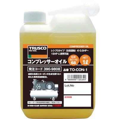 トラスコ中山 TRUSCO コンプレッサーオイル1L TO-CON-1 1本 390-9808（直送品）
