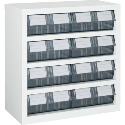 トラスコ中山 TRUSCO パーツケース 横型バンラックケースM型 592X307XH609 2列4段 W TM-44BWN 1台（直送品）