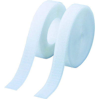 トラスコ中山 TRUSCO マジックテープ 縫製タイプ 25mmX5m 白(1巻=1セット) TMSH-255-W 1セット(1組)（直送品）