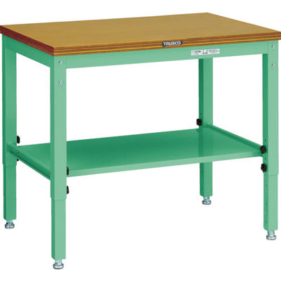 トラスコ中山 TRUSCO UTV型作業台 900X600XH600ー810 ヤンググリーン色 UTV-960YG 1台 393-3148（直送品）