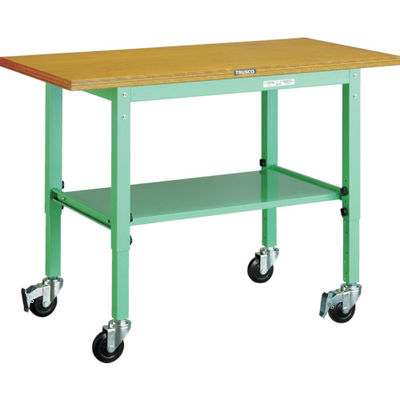 トラスコ中山 TRUSCO UTVC型移動作業台 1200X600 キャスター付 ヤンググリーン色 UTVC-1260YG 1台（直送品）
