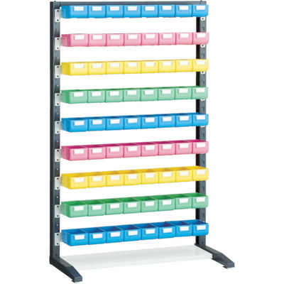 トラスコ中山 TRUSCO UPRラック片面 H1450 ビン小青X24赤・黄・薄緑各16個付 UPR-L1409A 1台(1セット)（直送品）
