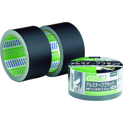 ニトムズ アルミテープブラック J3270 1巻 391-4763（直送品）