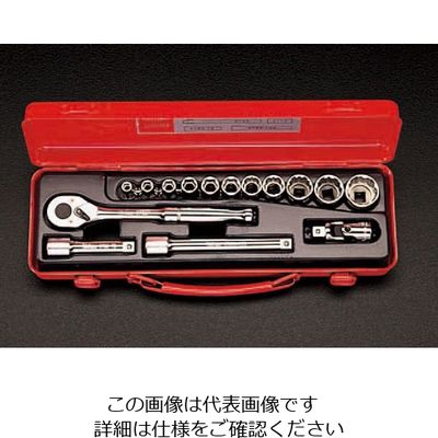 エスコ 3/8”DR ソケットレンチセット EA618B-10 1組(1セット)（直送品