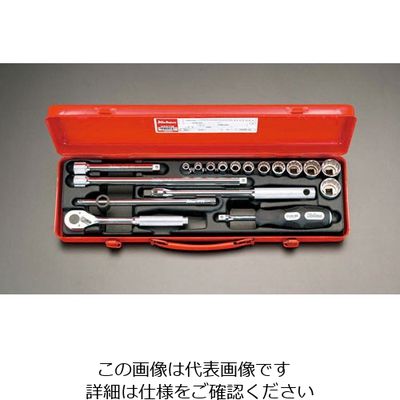 エスコ 3/8”DR ソケットレンチセット EA618B-8 1組(1セット)（直送品