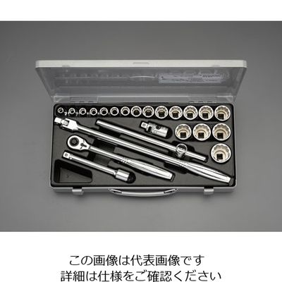 エスコ（esco） 1/2”DR ソケットレンチセット 1セット EA618K-1（直送