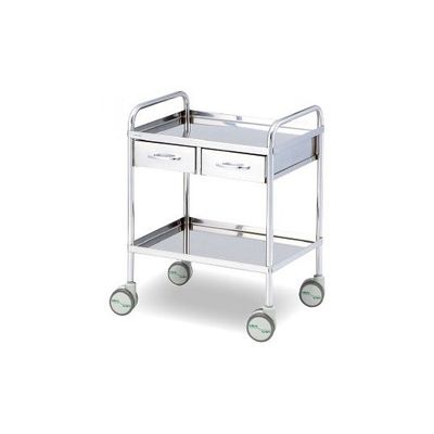 アズワン 枠付き回診車(2段) 603×453×787mm W6045W 1台 0-5443-11（直送品）