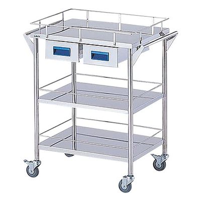 アズワン ストレージステンレスカート 3段 ブルー (幅600mm/引き出し2個) CHS-3H 1台 8-7466-02（直送品）