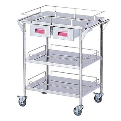 アズワン ストレージステンレスカート 3段 ピンク (幅600mm/引き出し2個) CHS-3H-P 1台 8-2529-02（直送品）