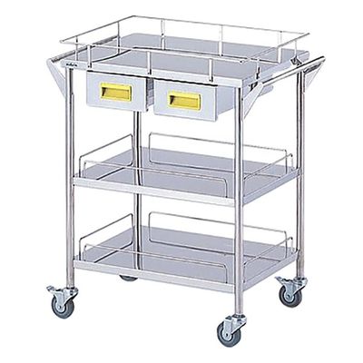 アズワン ストレージステンレスカート 3段 イエロー (幅600mm/引き出し2個) CHS-3H-Y 1台 8-2530-02（直送品）