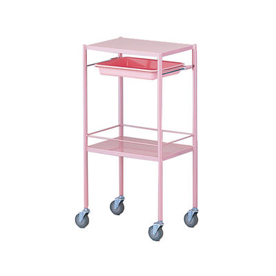 アズワン カラフル回診車(ミニ)2段 ピンク 470×320×915mm NCCM-2HP 1台 8-8638-01（直送品）