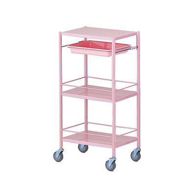 アズワン カラフル回診車(ミニ)3段 ピンク 470×320×915mm NCCM-3HP 1台 8-8638-04（直送品）