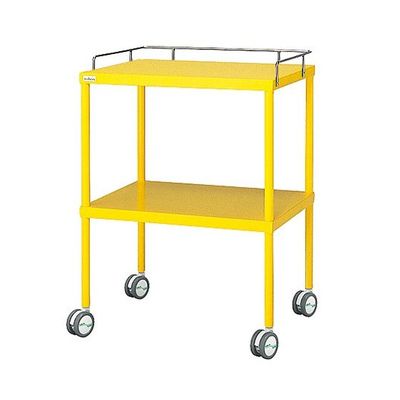 アズワン カラフル回診車 手摺付 イエロー 616×450×842mm 0-210-05 1台（直送品）