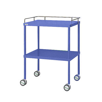 アズワン カラフル回診車 手摺付 ブルー 616×450×842mm 0-210-11 1台（直送品）