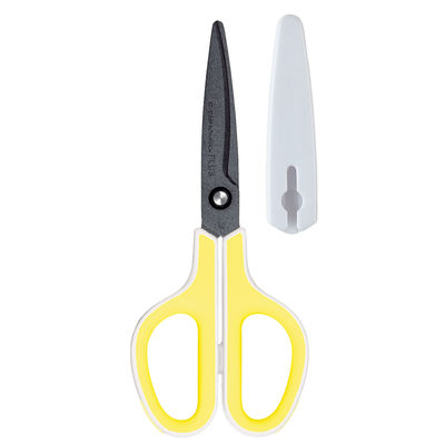 プラス はさみ フィットカットカーブ フッ素 WH/YL 34546 1本（直送品）