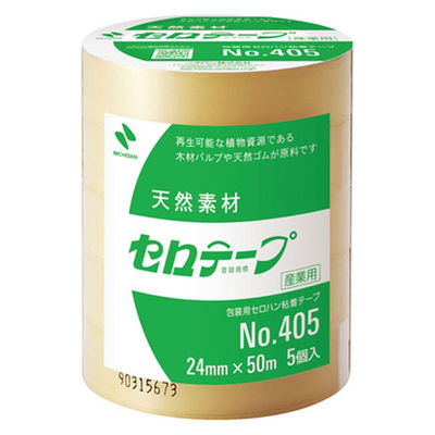 ニチバン セロテープ 産業用 24mmＸ50m 5巻 405ー24Ｘ50 1パック（直送品）