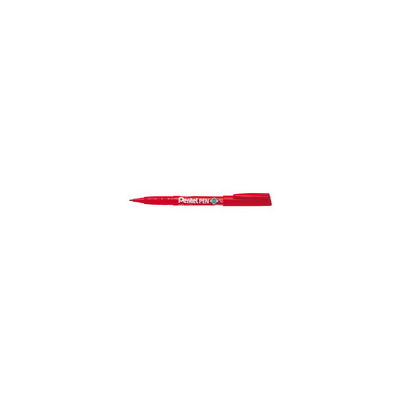（まとめ）ぺんてる ぺんてるペンENMS50-B 細字 丸芯 赤 10本【×30セット】