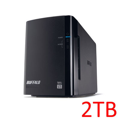 バッファロー ミラーリング機能搭載外付けHDD HD-WL2TU3/R1J 2TB ブラック 1台（直送品）