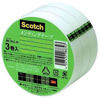 スリーエム　スコッチメンディングテープ大巻18x15m　MK-1815-3P　1パック（3巻入）（直送品）