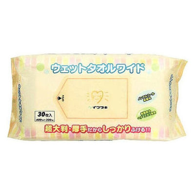 からだふき　ウェットタオル【ウェット】濡れタオル イワツキ ウェットタオルワイド 1箱(30枚入×16パック)