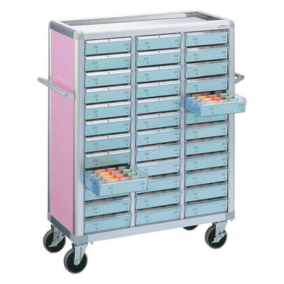 松吉医科器械 マイスコ与薬カート(鍵付)36床用 ライラック KXS-36 1台 23-7001-04-02（直送品）