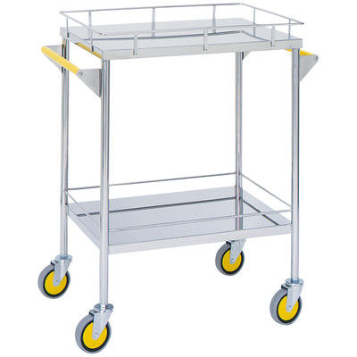 松吉医科器械 カラー回診車 2段 イエロー MY-1100Y 1台 20-4001-02　マツヨシカタログ（直送品）