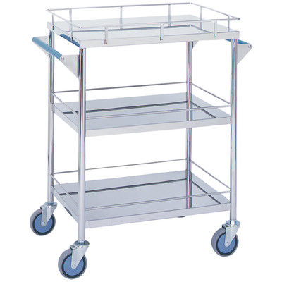 松吉医科器械 カラー回診車 3段 ブルー MY-1102B 1台 20-4003-00　マツヨシカタログ（直送品）