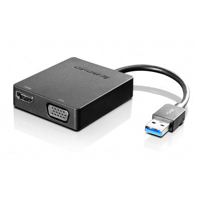 Lenovo ユニバーサル　ＵＳＢ３．０ーＶＧＡ／ＨＤＭＩアダプター 4X90H20061 1本（直送品）