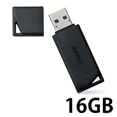 バッファロー USB3.1(Gen1)/USB3.0対応 USB RUF3-K16GB-BK 1台（直送品）