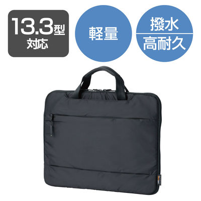 パソコンケース PCバッグ ～13.3インチ 取っ手付 軽量 撥水 高耐久 小物入れ ブラック BM-IBLW13BK エレコム 1個（直送品）