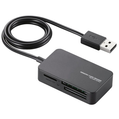 エレコム メモリリーダライタ/SD+MS+CF対応/ブラック MR-A39NBK 1個（直送品）