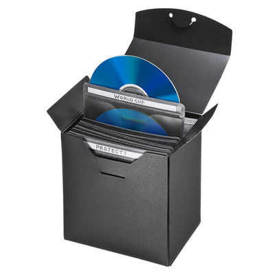 サンワサプライ 収納ケース付き・ブルーレイディスク対応不織布ケース（25枚入り・ブラック） FCD-FBDBX25BK 1個（直送品）