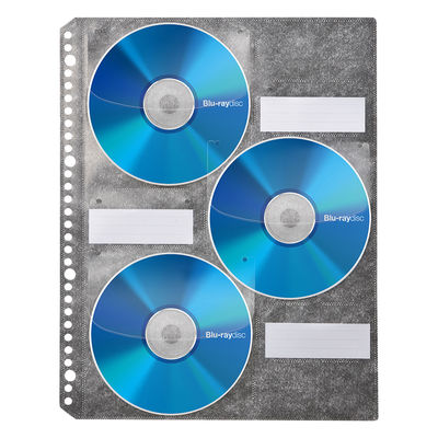 サンワサプライ ブルーレイディスク対応A4リフィルシート(5シート入り・ブラック) FCD-RLBD30BK 1個（直送品）