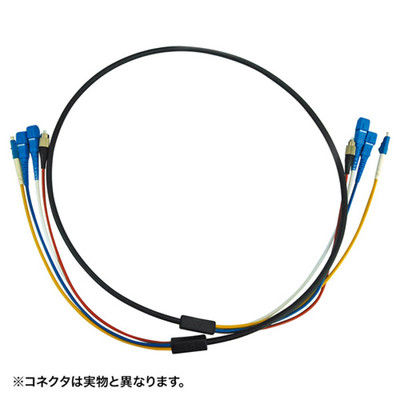 サンワサプライ 防水ロバスト光ファイバケーブル 50m ブラック HKB-LCLCWPRB1-50（直送品）