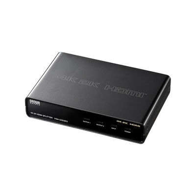 サンワサプライ 4K2K対応HDMI分配器(2分配) VGA-UHDSP2 1個（直送品）