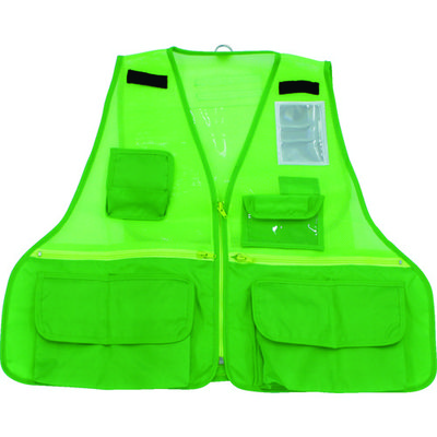 トラスコ中山 TRUSCO 【売切廃番】 反射材付多機能ベスト 蛍光グリーン THTB-FG 1着 833-8528（直送品）
