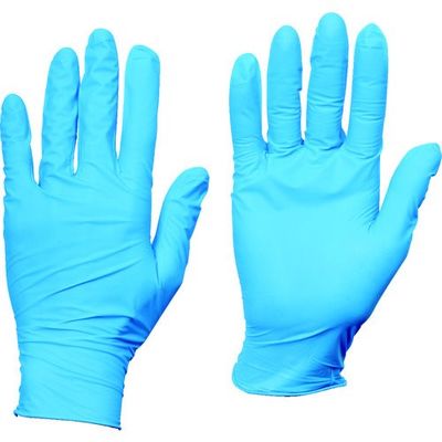 トラスコ中山 TRUSCO 使い捨てニトリル手袋TGスタンダード 0.08粉無青M 100枚 TGNN08BM 1箱(100枚)（直送品）
