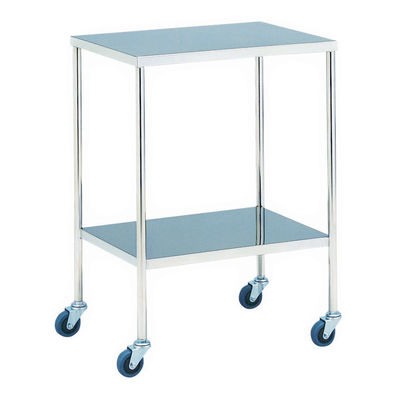 松吉医科器械 器械台 手摺なし φ50mmキャスター 2段 幅600mm MY-1006A 1台 01-2260-00　マツヨシ（直送品）