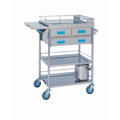 松吉医科器械 カラー繃帯交換車 引出3コ付 幅750mm イエロー MY-1123Y 1台 20-4071-06（直送品）