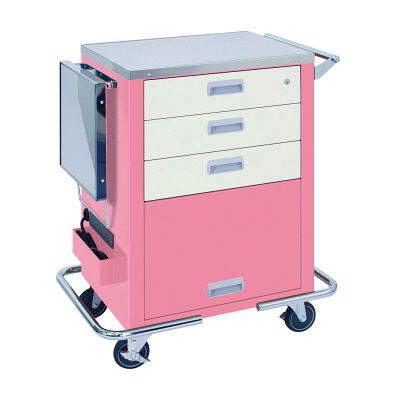 松吉医科器械 マイスコ救急カート ノーマル・ツートンタイプ ピンク MY-4655P 1台 24-3321-02（直送品）