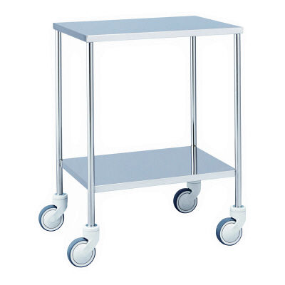 松吉医科器械 抗菌ステンレス器械台 枠無 2段 幅600mm MY-IW100 1台 24-2501-00（直送品）