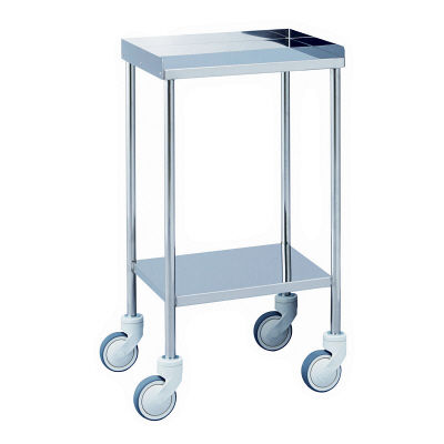 松吉医科器械 抗菌ステンレス器械台 3方板立上 2段 幅450mm MY-IW125 1台 24-2506-00（直送品）