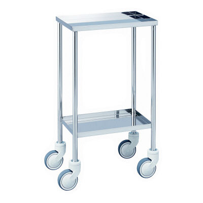 松吉医科器械 抗菌ステンレス器械台 4方立上 2段 幅450mm MY-IW135 1台 24-2508-00（直送品）