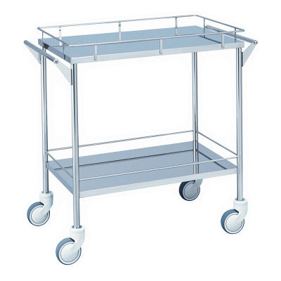 松吉医科器械 抗菌ステンレス回診車 4方枠付 幅750mm MY-IW215 1台 24-2518-00（直送品）