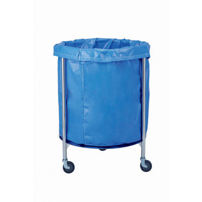 松吉医科器械 カラーランドリーカート 丸型 直径600mm ブルー MY-LCCA 1台 24-2526-00-01（直送品）