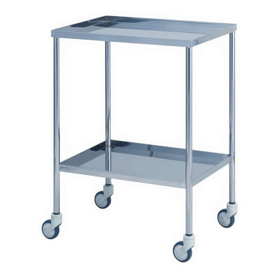 【軒先渡し】松吉医科器械 サイレントワゴン 3方板立上 2段 幅600mm SWG-A004 1台 23-7304-00（直送品）